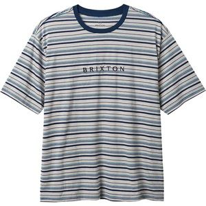 Brixton NWT Hilt Box Alpha Line S/S Knit Tee Stripe Blue size Small S